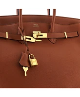 Pre-Owned HERMES Birkin 35 Handbag Brown Togo with Gold Hardware