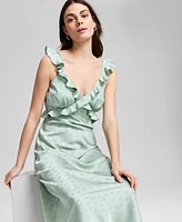 And Now This Women's Crisscross Ruffled Slip Dress, Exclusively at Macy's