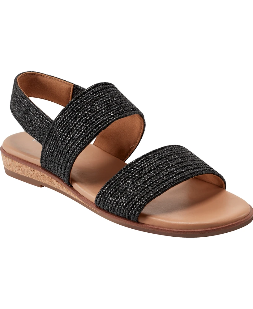Easy Spirit Women's Lana Double Band Flat Slingback Sandals