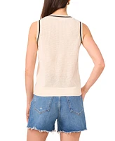 Vince Camuto Women's Sleeveless Open-Stitch Top