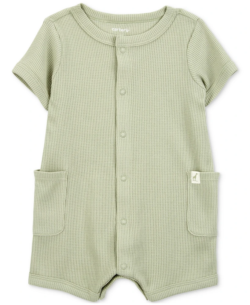 Carter's Baby Boys Thermal Short-Sleeve Romper