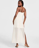 Bar Iii Women's Sheer Overlay Maxi Dress, Exclusively at Macy's