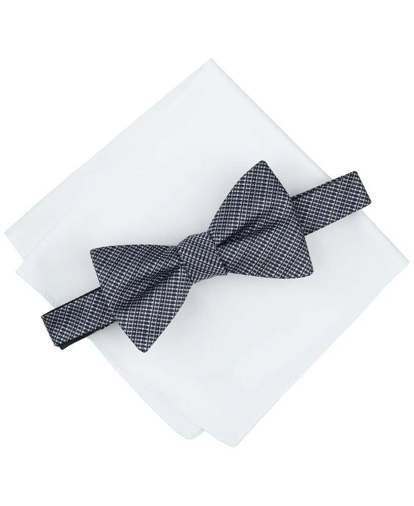 Alfani Men's Balaton Stripe Bow Tie & Solid Pocket Square Set, Exclusively at Macy's