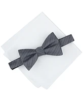 Alfani Men's Balaton Stripe Bow Tie & Solid Pocket Square Set, Exclusively at Macy's