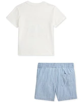 Polo Ralph Lauren Baby Boys Jersey Tee & Chambray Short Set