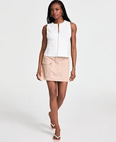 Bar Iii Women's Sleeveless Dual-Zipper Ponte Top, Exclusively at Macy's
