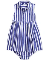 Polo Ralph Lauren Baby Girls Striped Cotton Poplin Shirtdress