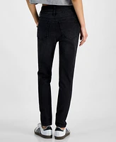 Tinseltown Juniors' High-Rise Double-Waistband Skinny Jeans