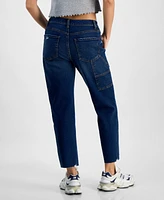 Tinseltown Juniors' Mid-Rise Carpenter Slim Straight Jeans