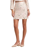 Women's Brocade Mini Skirt