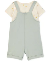 Carter's Baby Girls 2-Pc. T-Shirt & Bunny Shortall Set