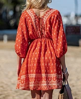 Women's Boho Heat Paisley Mini Beach Dress