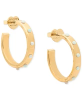 Kate Spade New York Set In Stone Gold-Tone Hoop Earrings