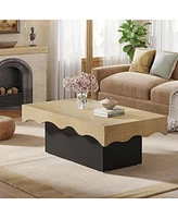 Tribesigns Farmhouse Coffee Tables for Living Room, 45 Inch Rectangular Rustic Classic Cocktail Table