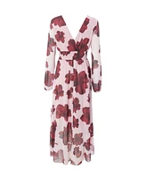 Quiz Women's Floral Midi Dip Hem Dress