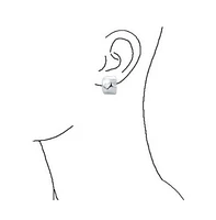 Bling Jewelry Geometric Hammered Dome Half Hoop Clip-On Earrings For Non-Pierced Ears