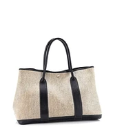 Pre-Owned HERMES 36 Garden Party Tote Toile and Leather