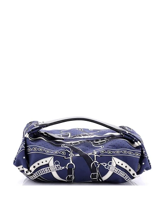 Pre-Owned HERMES Balusoie Bag Printed Silk and Leather