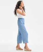 Style & Co Petite Pull-On Scallop-Hem Capri Pants, Exclusively at Macy's