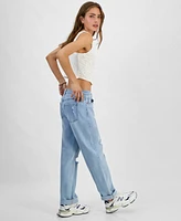 Tinseltown Juniors' High-Rise Distressed Boyfriend Jeans