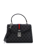 Pre-Owned Balenciaga Small x Gucci The Hacker Project Top Handle Bag Bb Coated Canvas