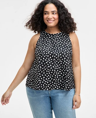 On 34th Trendy Plus Paint Dot Sleeveless Top, Exclusively at Macy's