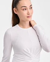 Id Ideology Women's Soft Rib Long-Sleeve Top, Exclusively at Macy's