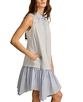 Lucky Brand Women's Breezy Cotton Sleeveless Shirt Dress