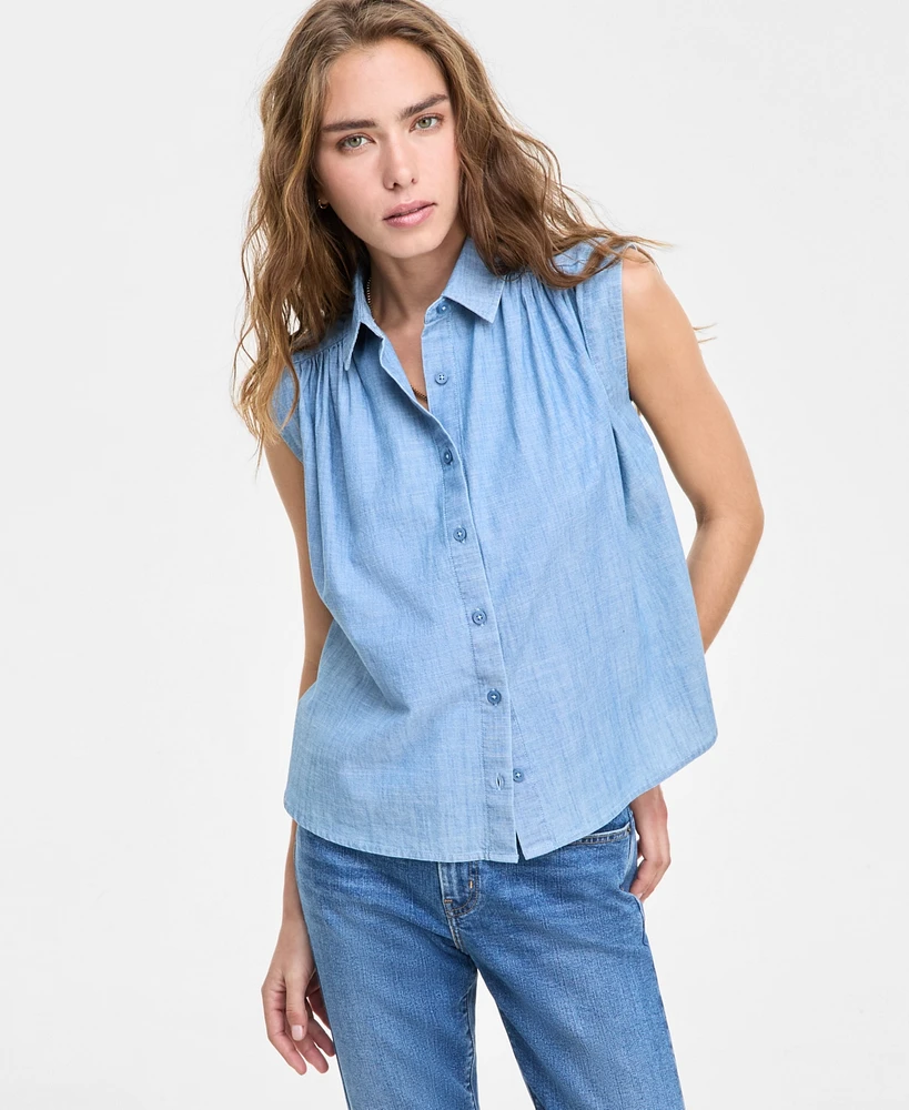 Levi's Women's Gracen Cotton Button-Front Blouse