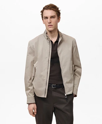Mango Men's Water-Repellent Cotton Jacket