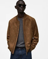 Mango Men's Faux-Suede Bomber Jacket