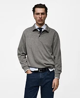 Mango Men's Regular-Fit Polo-Collar Pullover