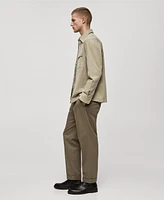 Mango Men's Slim-Fit Pleated Pants