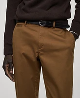 Mango Men's Slim-Fit Tapered Crop Chino Pants