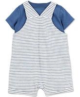 Carter's Baby Boys 2-Pc. Cotton T-Shirt & Striped Shortall Set