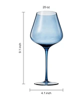 The Wine Savant Colors of Rome Italy Wine Glasses, Set of 5