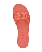 Guess Women's Elyho Logo Cutout Flat Jelly Sandals