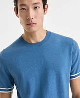 Alfani Men's Refined Short Sleeve Textured Sweater, Exclusively at Macy's