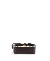 Pre-Owned Chloe Mini C Flap Bag Leather with Embossed Detail