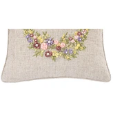 16" x 16" Spring Wreath Throw Pillow