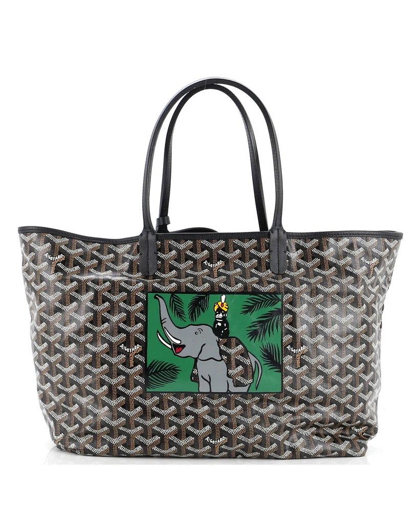 Pre-Owned Goyard Pm Saint Louis Tote Printed Coated Canvas