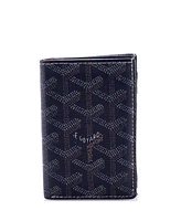 Pre-Owned Goyard Medium Vertical Bifold Wallet Coated Canvas