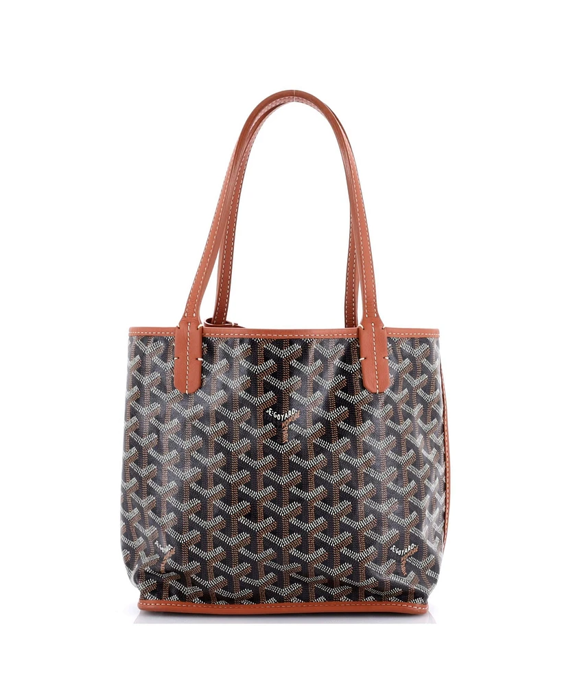Pre-Owned Goyard Mini Anjou Reversible Tote Coated Canvas