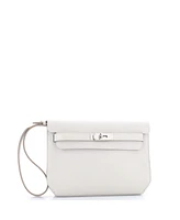 Pre-Owned HERMES 25 Kelly Depeches Pouch Evercolor