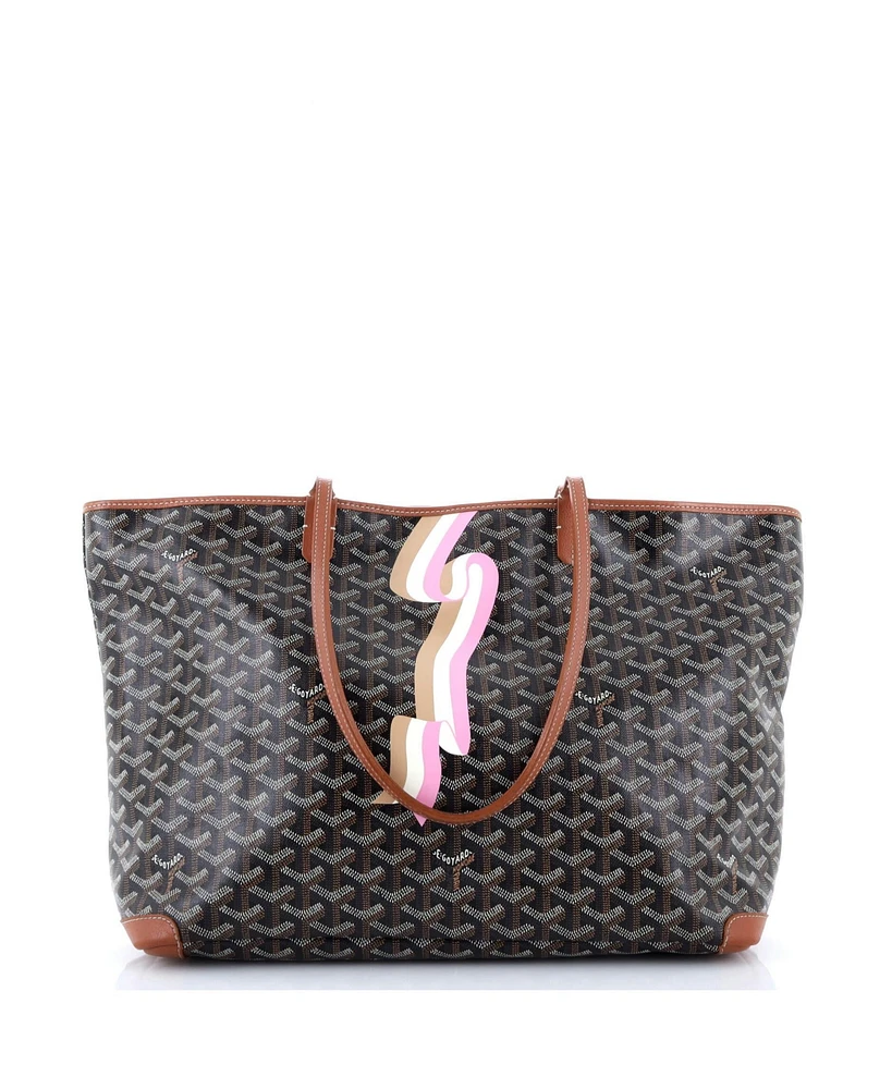 Pre-Owned Goyard Mm Artois Tote Coated Canvas