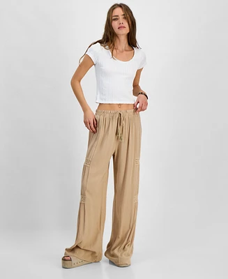 Kingston Grey Juniors' High-Rise Wide-Leg Pants