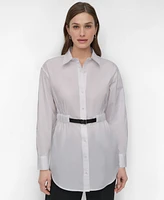 Dkny Women's Cotton Belted Shirt