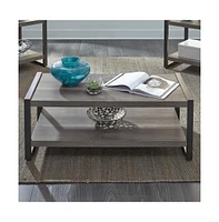 Set of Cocktail Table and two matching End Tables, Graystone