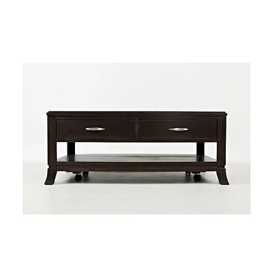 Downtown Contemporary 48" Coffee Table, Dark Merlot