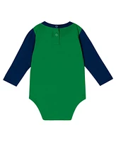 Outerstuff Baby Boys and Girls Navy Notre Dame Fighting Irish Double Up Long Sleeve Bodysuit & Pant Set